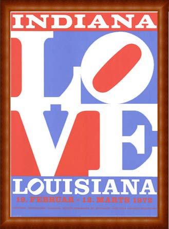 Amazon.co.jp: ポスター ロバート インディアナ Love louisiana 額装品